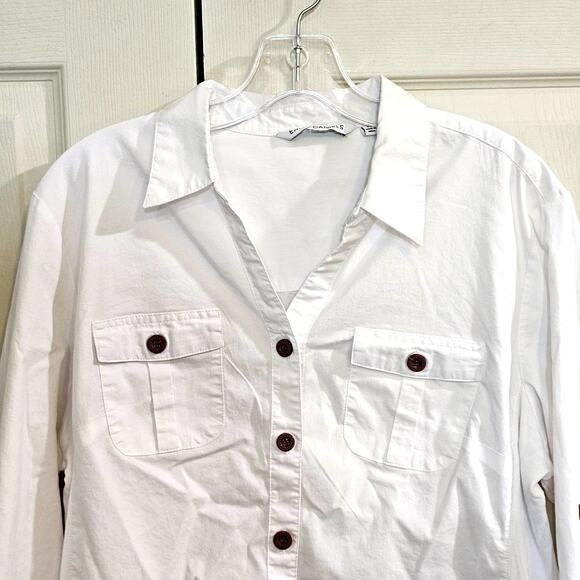 Emily Daniels Womens XL Workwear Minimalist Normcore Western White Shirt - Picture 4 of 9